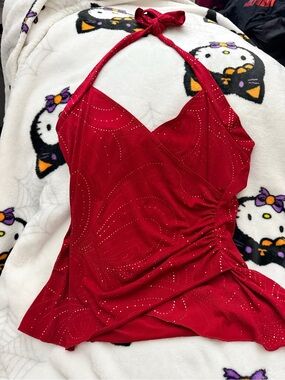 Interi Rare Y2K Halter tie top sequin